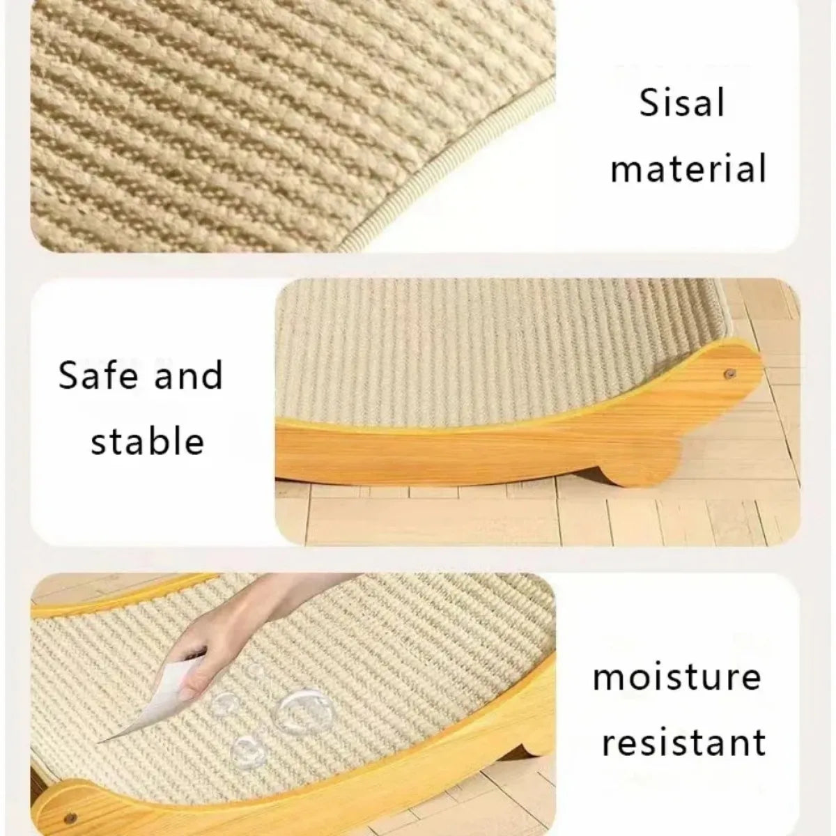 Multi-fuction Wooden Cat Scratcher and Sleeping Bed