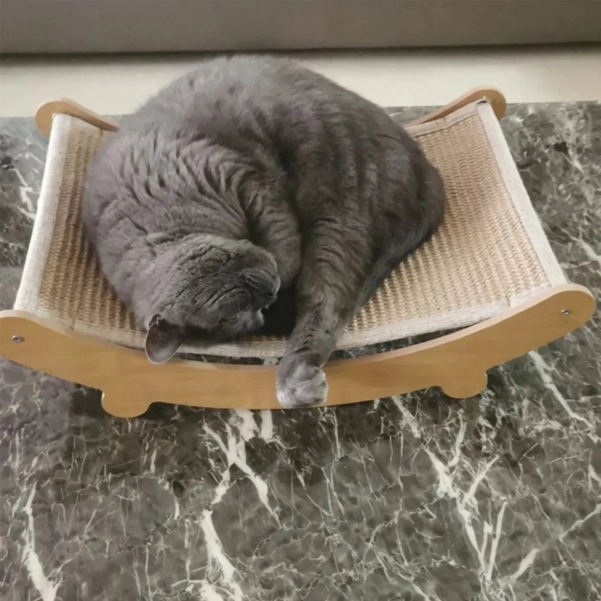 Multi-fuction Wooden Cat Scratcher and Sleeping Bed